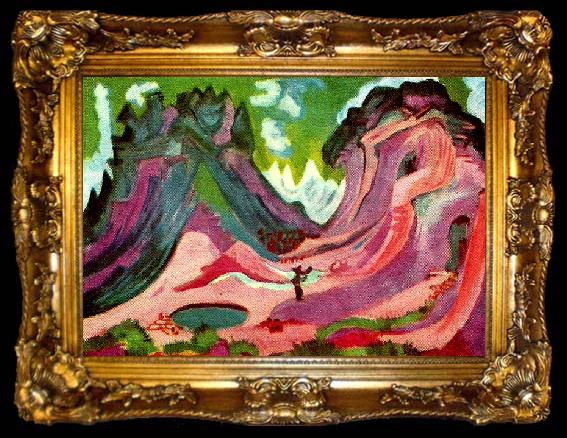 framed  Ernst Ludwig Kirchner amselflue, ta009-2